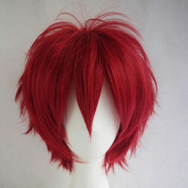 short red costume wig