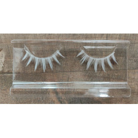 White cosplay lashes High quality hand made strip lashes - 1 pair
