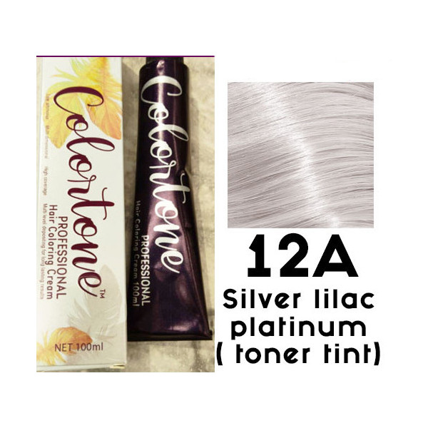 12A Silver lilac platinum (toning tint) Colortone professional  100ml +100ml 20 vol developer