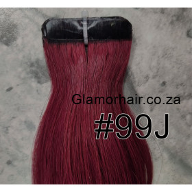 25cm *99J Plum Tape in 10pc Indian remy human hair