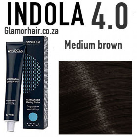 4.0 dark chocolate brown natural Indola Professional 60ml +60ml 20vol developer