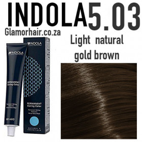 5.03 Light natural gold brown Indola Professional 60ml +60ml 20vol developer