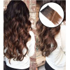 black to light brown highlighted Ombre 45cm 110g 100% Indian remy Halo extensions