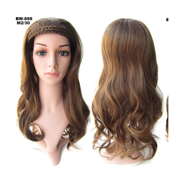 Color M2-30 Alice band h lf head wig- Synthetic hair