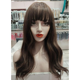 Chestnut fringed wig by Emmor-synthetic hair (lc8012)