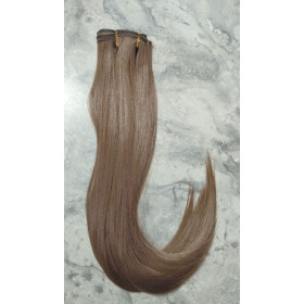 *8 Light brown 55-60cm clip in hair extensions 10pc set- straight, Synthetic hair