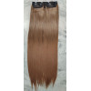 *T6K-30 dark chestnut brown mix 60cm St aight Synthetic 3pc XXL clip in hair extensions