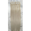 *T24-88 Platinum pearl blonde mi  60cm Straight Synthetic 3pc XXL clip in hair extensions