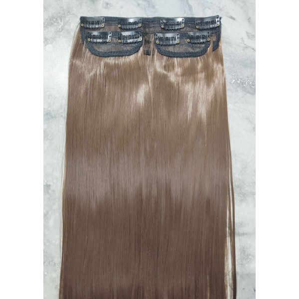 *9 Beige dark blonde 60cm St aight S  thetic 3pc XXL clip in hair extensions