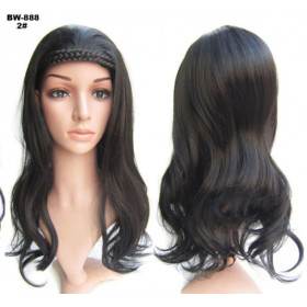 Color 2 Alice band half head wig- Synthetic hair