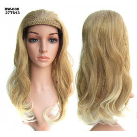 Color 27T613 Alice band half head wig- Synthetic hair