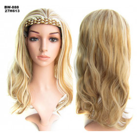 Color 27H613 Alice band half head wig- Synthetic hair