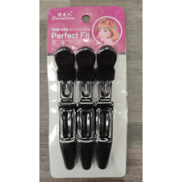3 Piece black croc sectioning clips