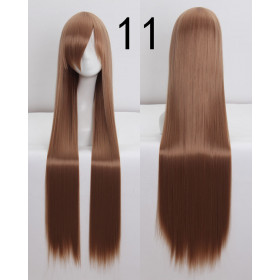 Light brown long fringe straight cosplay wig (099-11)