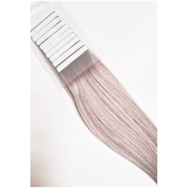 40cm *11.11 Light grey Tape in hair extensions 10pc Indian remy human hair