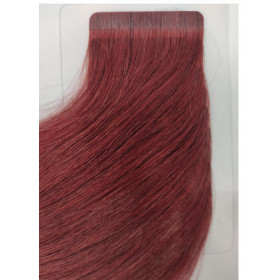 50cm *37 Mahogany red Tape in 10pc Indian remy human hair  by velvet hair