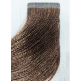 50cm *3 Chocolate brown Tape in 10pc Indian remy human hair by velvet hair