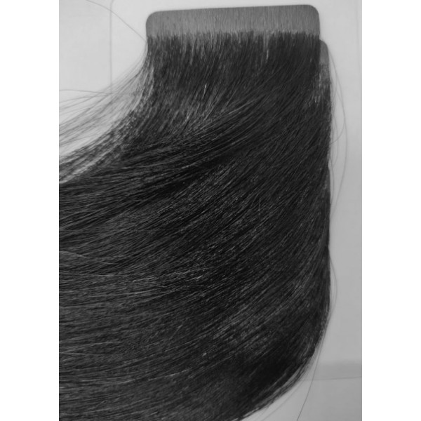 50cm *1 Jet black Tape in 10pc Indian remy human hair by velvet hair