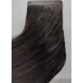 50cm *1b Black brown Tape in 10pc Indian remy human hair by velvet hair