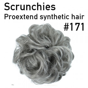 *171 Medium silver grey scrunchie by Proextend - Synthetic