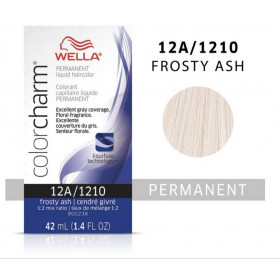 Wella 12A/1210 Frosty Ash ColorCharm Liquid Permanent Hair Color +100ml 20 vol developer