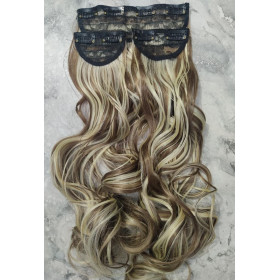 *H18B613 60cm wavy Synthetic 3pc XXL clip in hair extensions