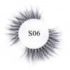 S06 natural 3d transparent root  High quality hand made strip lashes 1pair