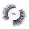 S07 natural 3d transparent root  High quality hand made strip lashes 1pair
