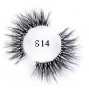 S14 natural 3d transparent root  High quality hand made strip lashes 1pair