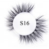 S16 natural 3d transparent root  High quality hand made strip lashes 1pair