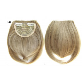 Color 14 blonde - Blunt cut synthetic clip on fringe by ProExtend