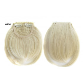 Color 613 beach blonde - Blunt cut synthetic clip on fringe by ProExtend