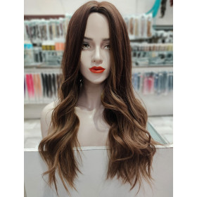 Rooted ash brown wig by Emmor-synthetic hair (LC179-001)