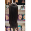 Chocolate brown practice mannequin head, Synthetic heat resistant hair