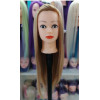 Strawberry blonde practice mannequin head, Synthetic heat resistant hair