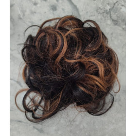 *1b-30 Mix brown XL size 100% human hair scrunchie