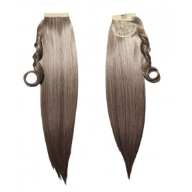 *12M88 Light ash brown blonde mix, velcro straight ponytail 55cm by ProExtend