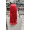 Fire red mid parting wavy cosplay wig (113)