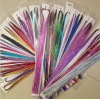 Tie on hair tinsel - ranbow color-100 strand