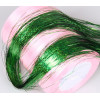 Tie on hair tinsel - green color-100 strand