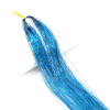Tie on hair tinsel - sky blue color-100 strand