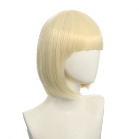 Bob cut cosplay wig with basic cap-beach blonde K051-03