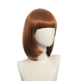 Bob cut cosplay wig with basic cap-auburn K051-09