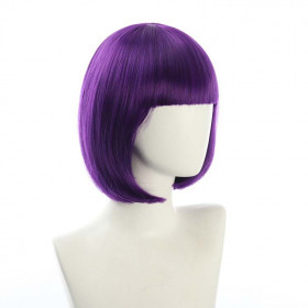 Bob cut cosplay wig with basic cap-light purple K051-02