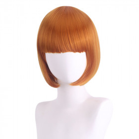 Bob cut cosplay wig with basic cap-auburn blonde K051-27