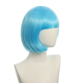 Bob cut cosplay wig with basic cap-baby blue K051-19