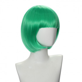 Bob cut cosplay wig with basic cap-green K051-20
