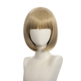 Bob cut cosplay wig with basic cap-ash blonde K051-05