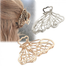 Metal gold butterfly claw clip (each)