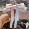 White satin bow with hook